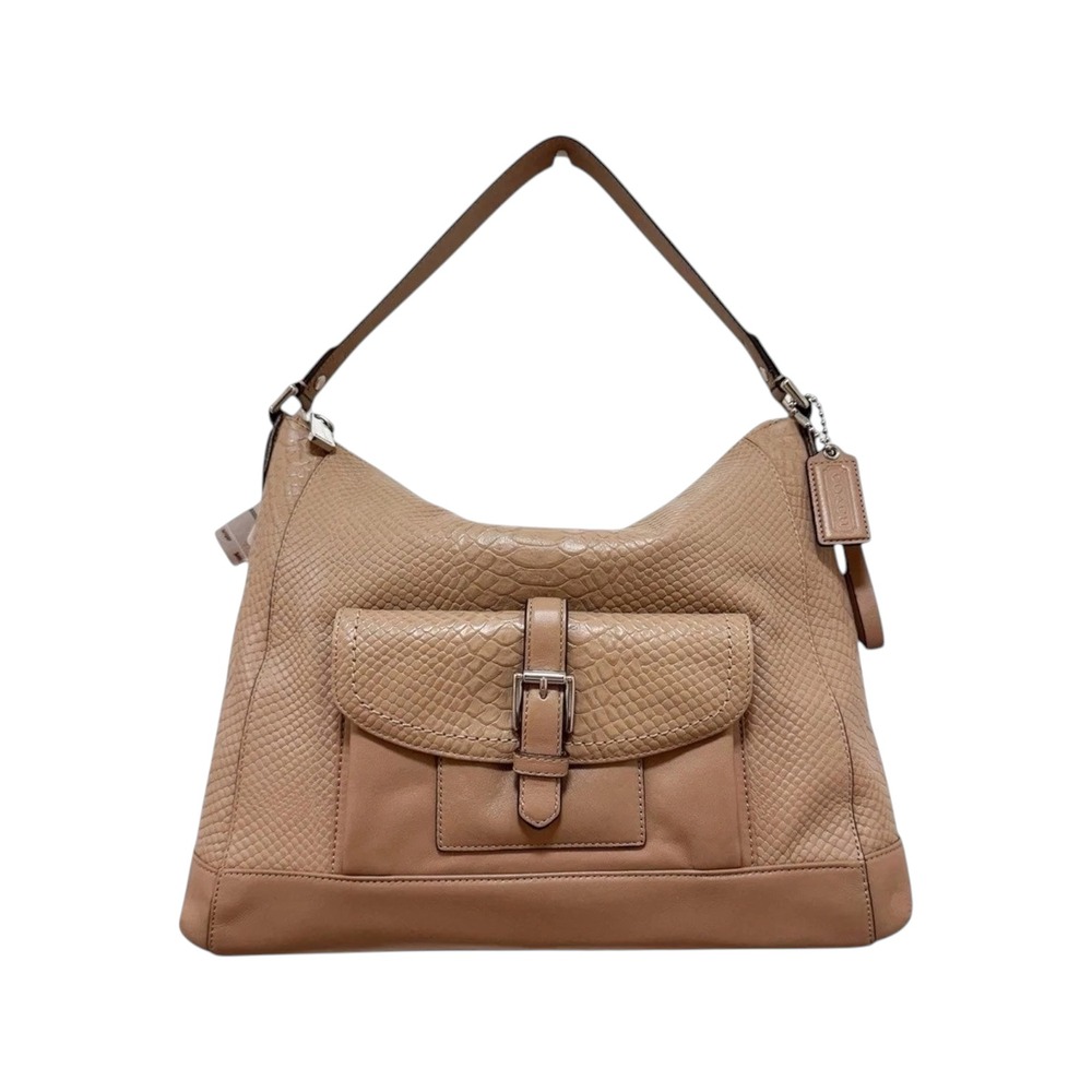 FIRM‎ PRICE Coach Charlie Structured Hobo Beige Python Leather NWT F31283